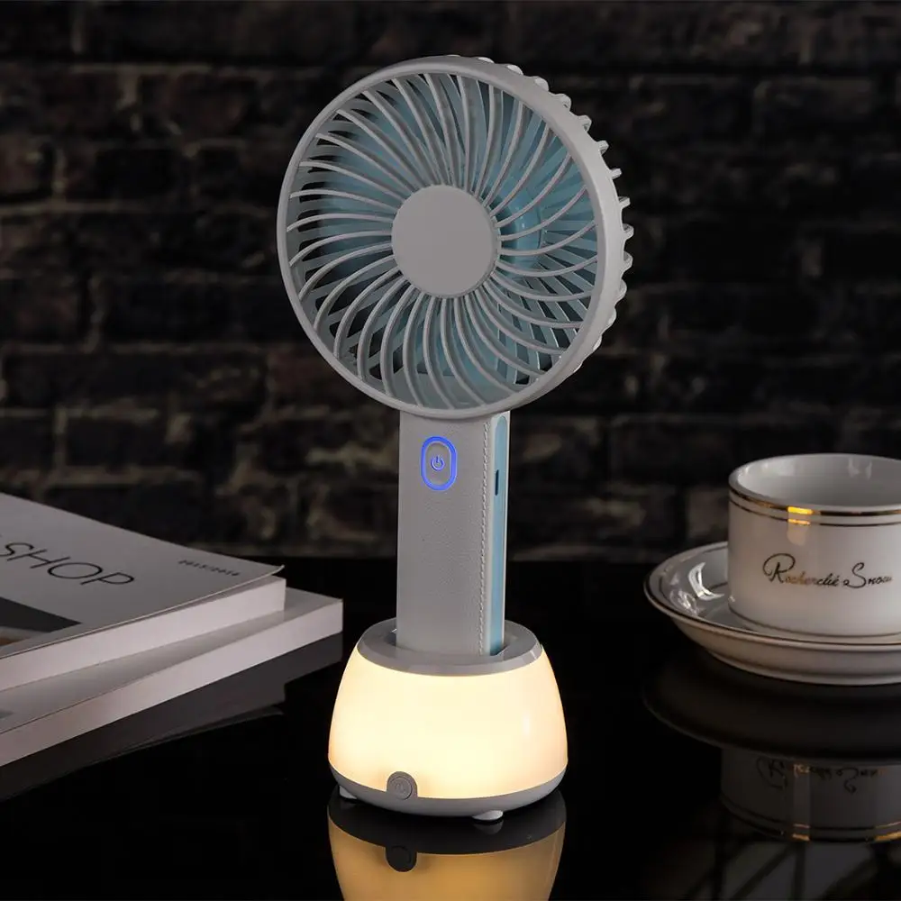 2018 Popular New Design Portable Usb Mini Fans With Rechargeable Battery And Led Night Light | Обустройство дома