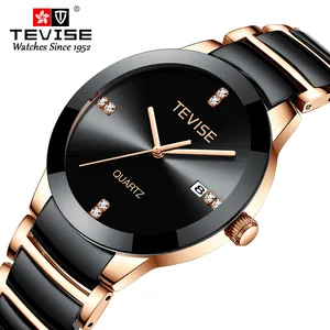Imported TEVISE Man Watch 2020 Luxury Brand Quartz Wristwatch Mens Ceramic Casual Personality Male Clock erke
