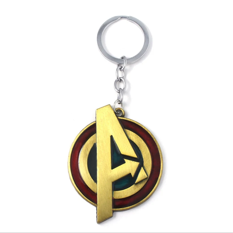 Брелок для ключей Marvel мужской металлический брелок в стиле аниме с изображением