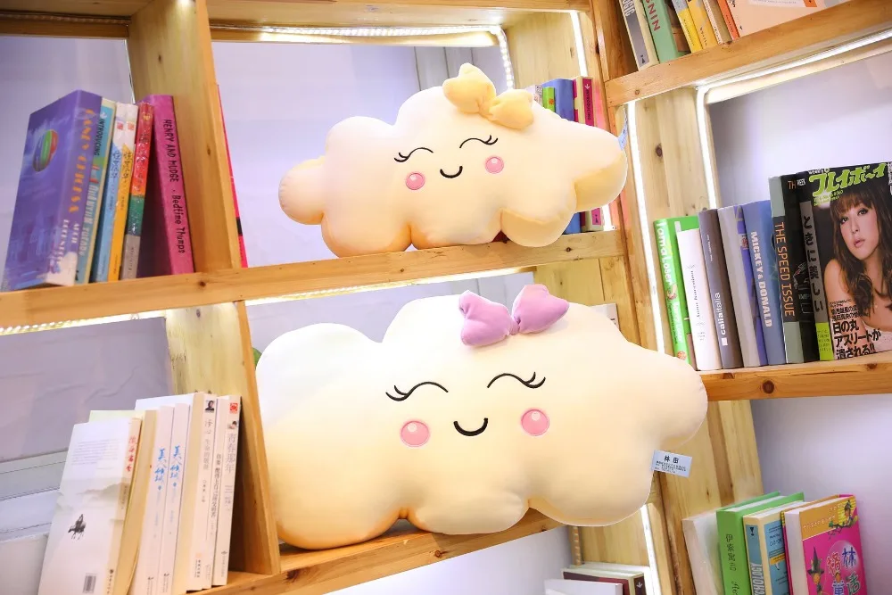 Гигантский стиль Kawaii облако плюшевая подушка мягкая подушка милая улыбка облако Мягкие плюшевые игрушки для детей подарок для девочек