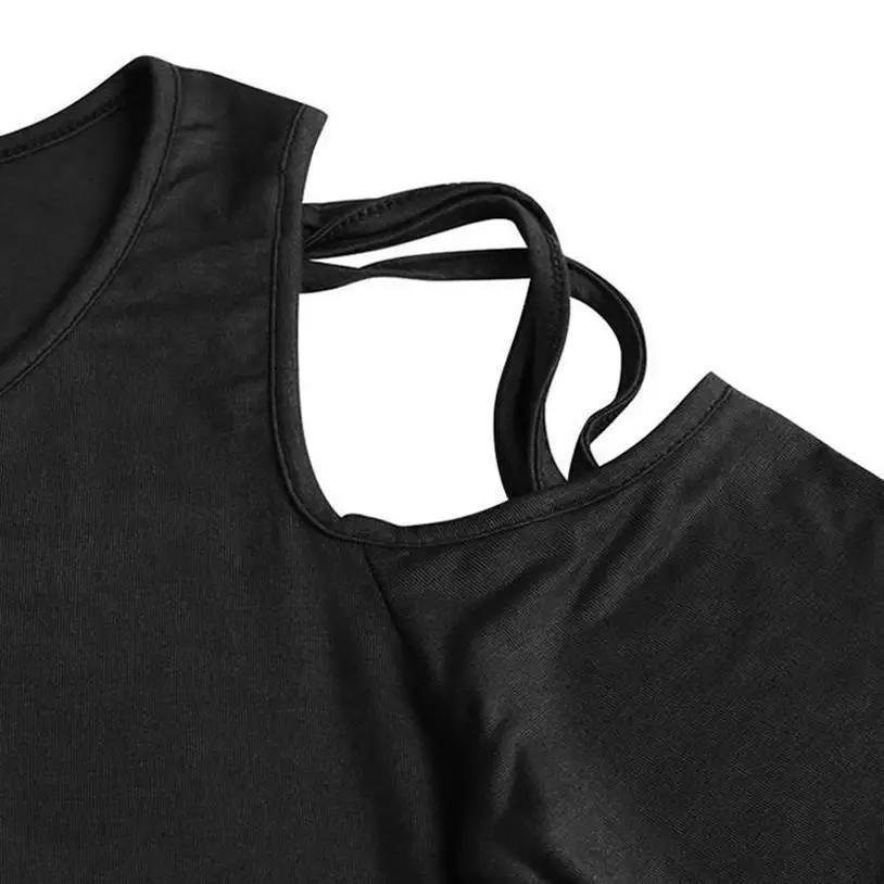 

Fashion T-Shirt For Women Summer Love Heart Letters Print Bandage Off Shoulder Top T-Shirt Female Women Tops Off The Shoulder