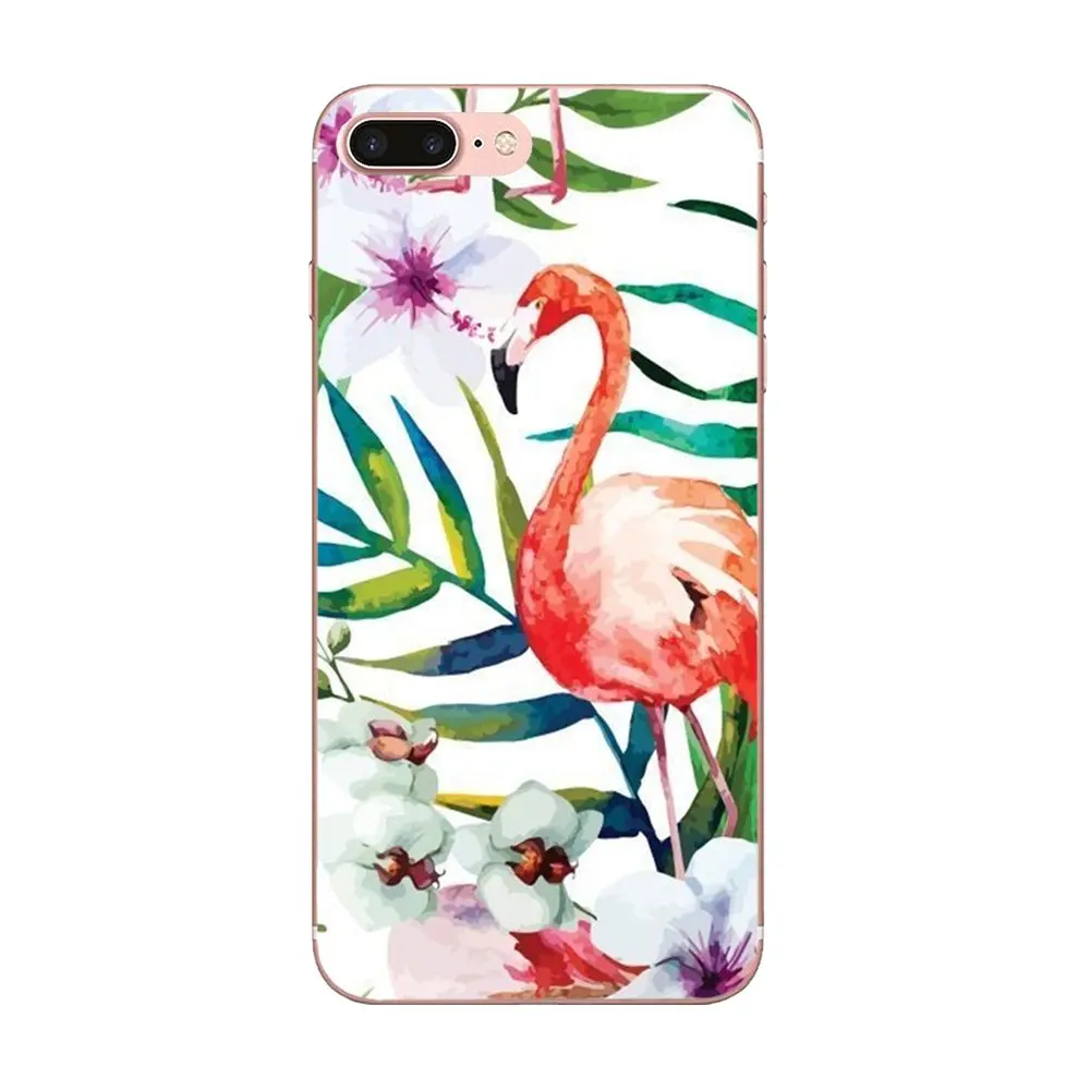 Мягкий ТПУ чехол накладка с принтом летних цветов Фламинго Toucan Birds для Xiaomi Redmi Mi Note