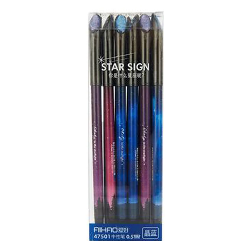 

Hobby 47501 12 Constellation Creative Gel Pen Simple Small Fresh Cute Student with 0.5mm Signature Pen 12pcs