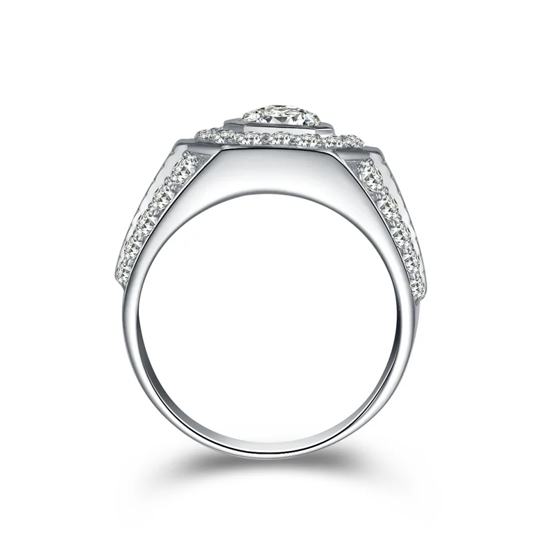 Мужское кольцо для помолвки COLORFISH из серебра 925 пробы с квадратным отверстием 2 5