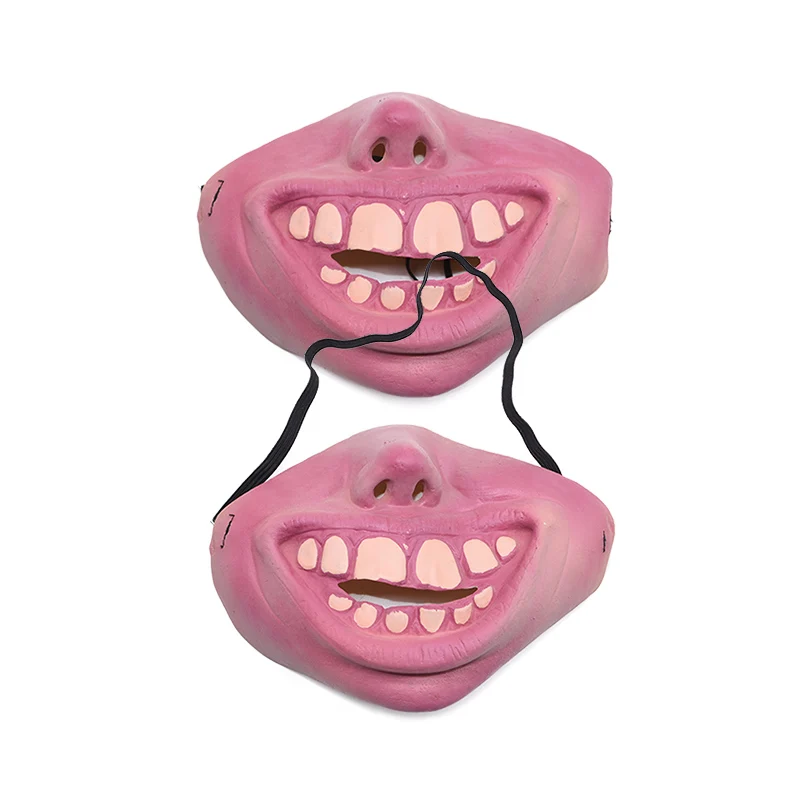 Funny Ugly Half Face Latex Mask Party Decorations for Masquerade Clown Cosplay Horrible Props Halloween Decorative Masks | Дом и сад