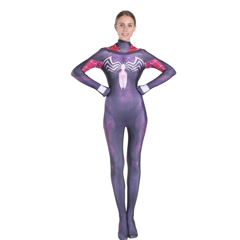 Женский брючный костюм Человека-паука для косплея из спандекса синие колготки с