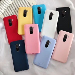 Imported phone cases for xiaomi pocophone f1 candy color matte soft silicone tpu cases for poco phone f1 poko