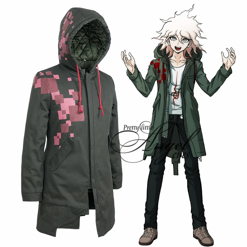 Аниме Danganronpa Komaeda Nagito костюм косплей Хэллоуин Вечеринка Пальто футболка|Костюмы