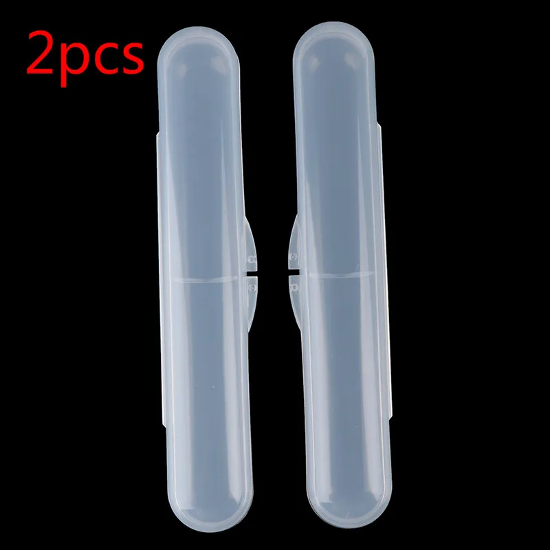 

2pcs Baby Toddler Food Grade Spoon Box Kids Storage Case Box Holder for Baby Spoon Travel Transparent Storage Box