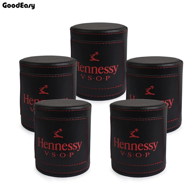 Лидер продаж Черные Hennessy кожаный стакан для игральных костей набор пластиковых