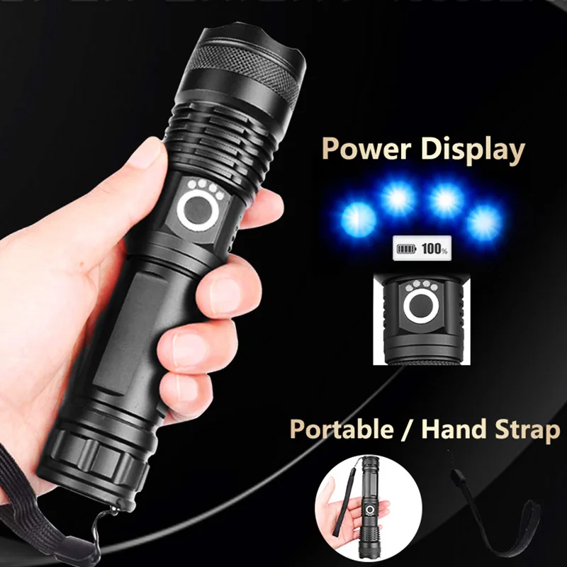 Дропшиппинг светодиодный xhp70.2 флэш-светильник USB Перезаряжаемый мощный светильник с зумом тактический фонарь для кемпинга охоты яркий