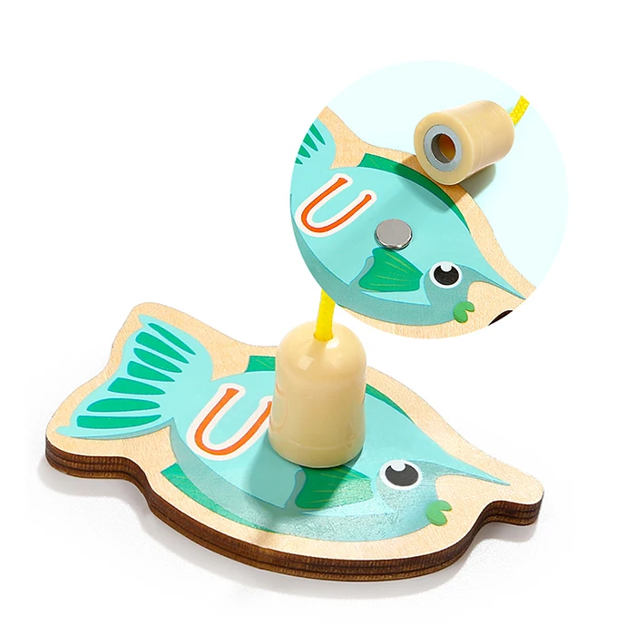 2018 New Wooden Magnetic Fishing Toys Set With A Creel Game Kids Gifts For 2+ Years Old Intelligence Development | Игрушки и хобби