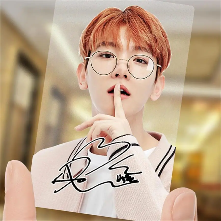 Baekhyun Kpop EXO The War ПВХ прозрачные фотокарты ЛОМО Baekhyun Kai матовая Фирменная Фотокарта 1 шт - Цвет: Baekhyun