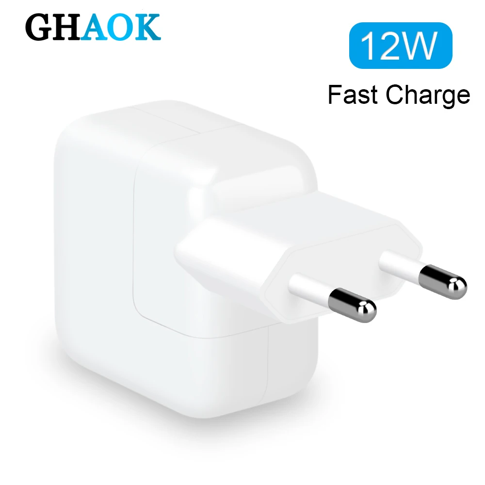 2.4A Fast Charging 12W USB Power Adapter Phone Travel Home Charger for iPhone X 8 Plus 7 6S 5S iPad Mini Air For Samsung Euro EU | Мобильные