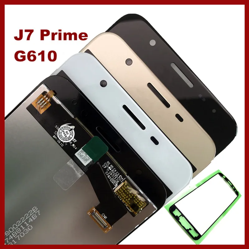 Протестированный рабочий J7 Prime LCD для SAMSUNG Galaxy G610 G610F G610K ЖК-дисплей кодирующий