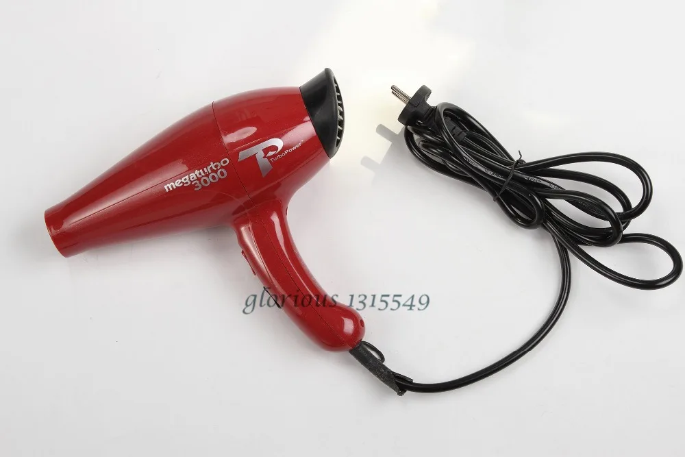 Professional Turbo Power Hairdryer Mega Turbo 3000 Hair Dryer 110V Blow  Dryer Red Black Secador De Cabelo With Comb And Nozzle | Бытовая техника |  АлиЭкспресс