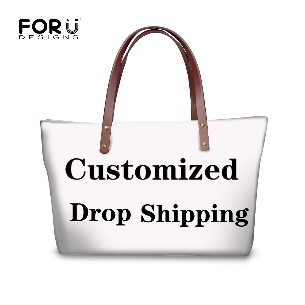 

FORUDESIGNS 3D Customized with Own Logo Women Custom Products for Birthday Gift Large Handbags Tote Casual Feminine Shoulder Bag