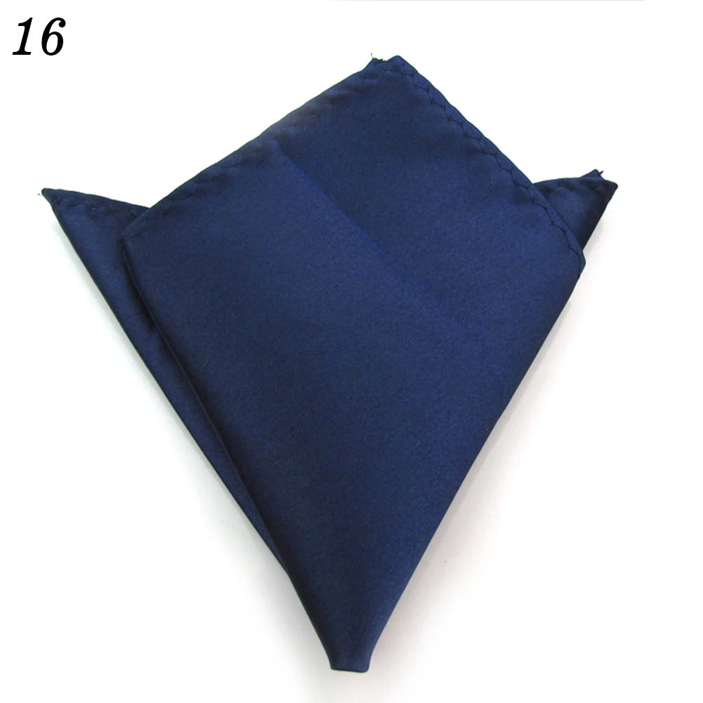 Новые 29 цветов мужские Hanky атласные однотонные простые костюмы Свадебный квадратный Карманный вечерние платок