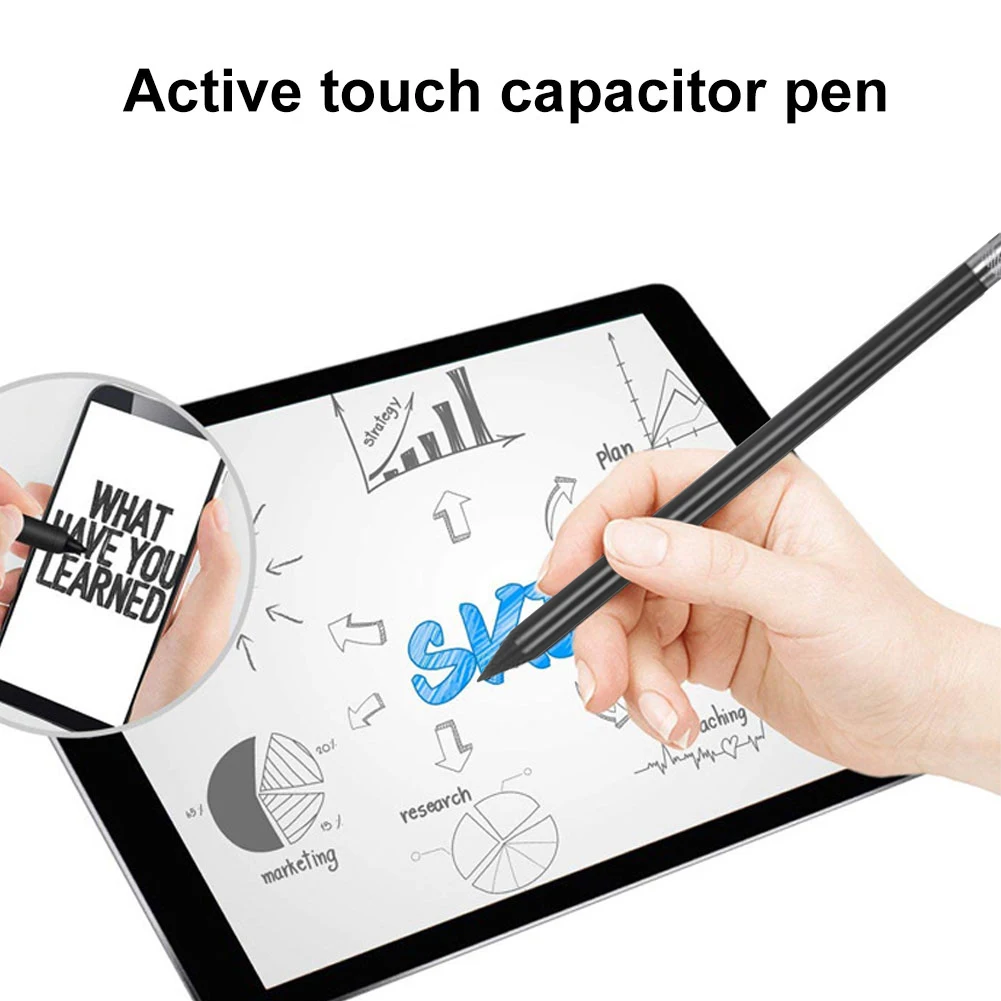 7 Colors Round Universal Dual-head Capacity Touch Screen Drawing Stylus Pen for Phones Tablets For iPad Samsung Tablet | Компьютеры и