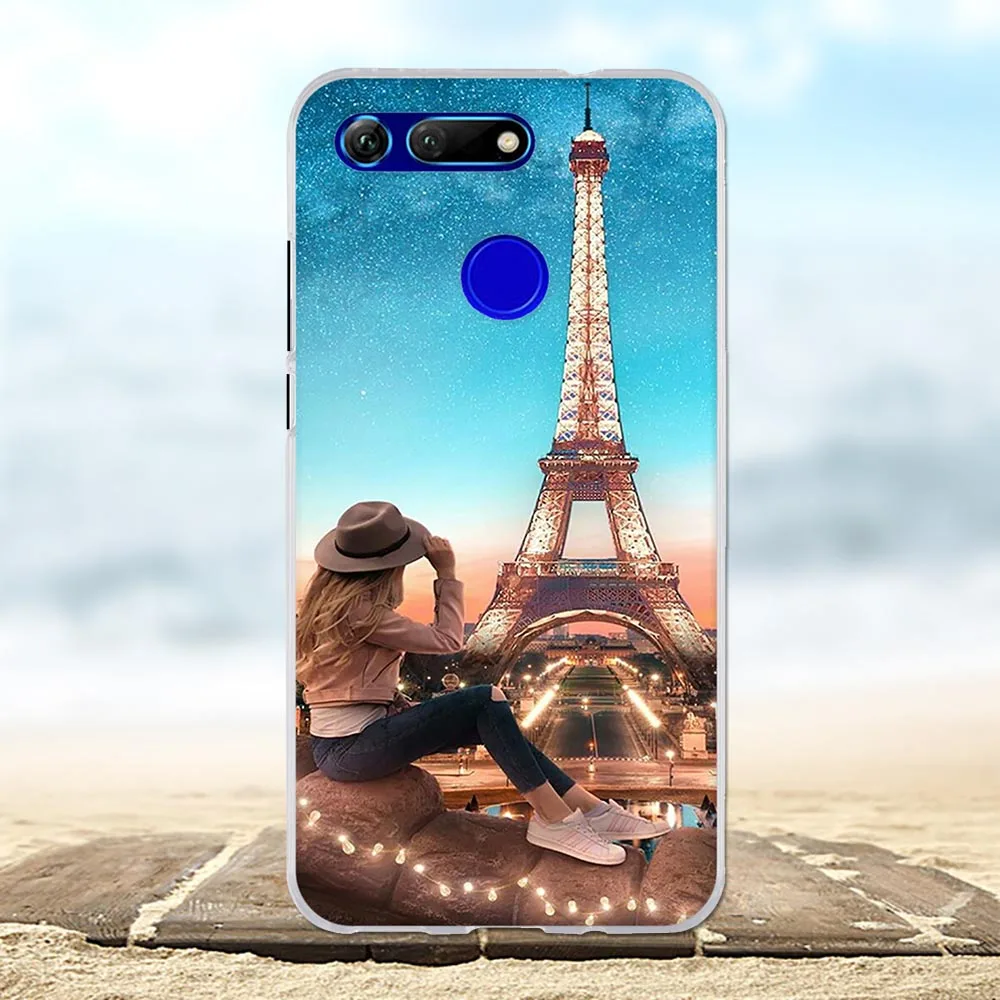 Для Huawei Honor View 20 Ультратонкий Мягкий ТПУ силиконовый чехол для с мультяшным