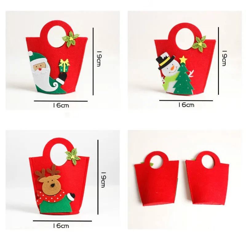Рождественский подарок сумка для Apple Красная Санта Клаус снеговик лось