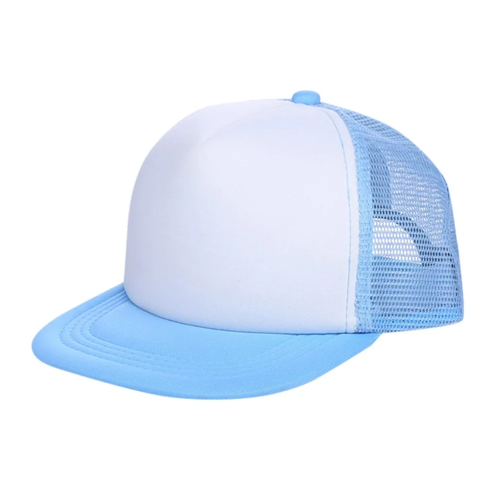 Blank Kids Cap Baby Custom Summer Trucker Hats Patchwork Children Breathable Mesh Adjustable Baseball Boys | Детская одежда и