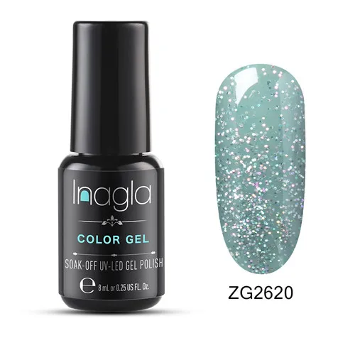 ZG2620 Inagla 8 мл Сияющий Блеск Bling Pearl paint Гель-лак для нейл-арта замачиваемый УФ светодиодный Гель-лак для ногтей маникюрный лак - Цвет: ZG2620