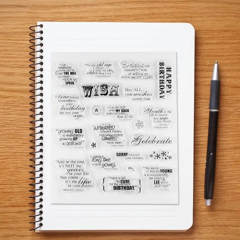 Творческая прозрачная печать сделай сам с английскими буквами и желаниями для