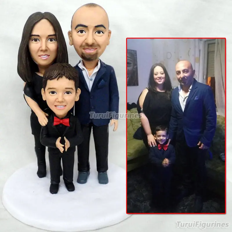 

OOAK family gifts custom figurine of all family members Personalized custom sweet love wedding cake topper doll gift favor
