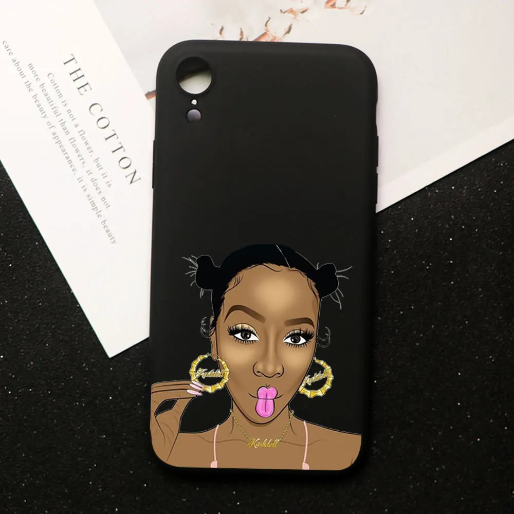 TPU A1673 Забавный чехол для телефона kash doll Black Girl для iPhone 7, 6s, 8 Plus, 5S, SE, X, XR, XS, MAX, TPU чехол для samsung A50, S8, S9, S10 - Цвет: TPU A1673