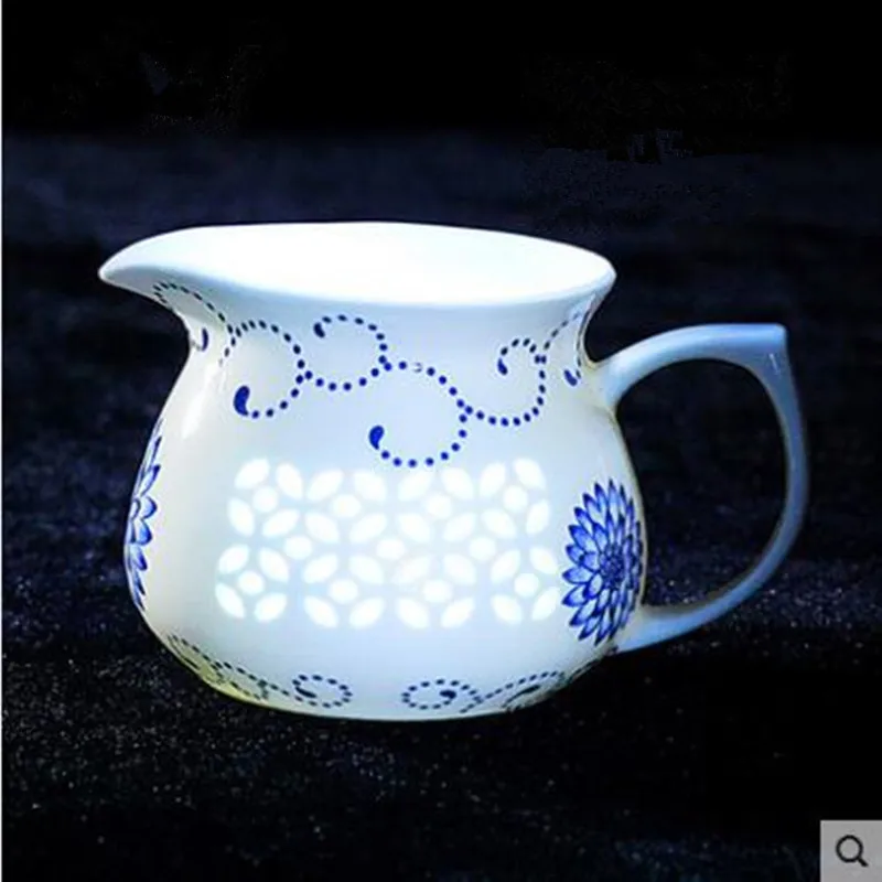 Ярмарка чашка синий и белый чай горшок костяной Китай GaiWan чахай фарфор фильтр