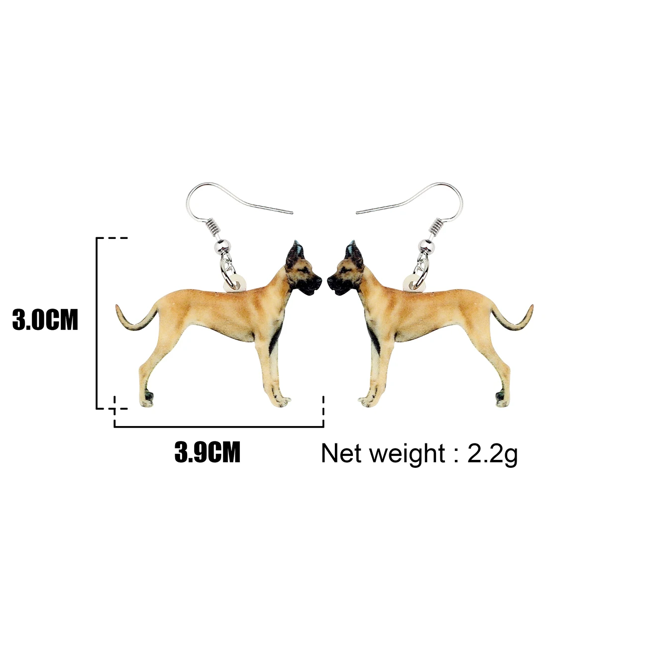 Элегантные акриловые серьги WEVENI большой немецкий дог подвески в форме капли с