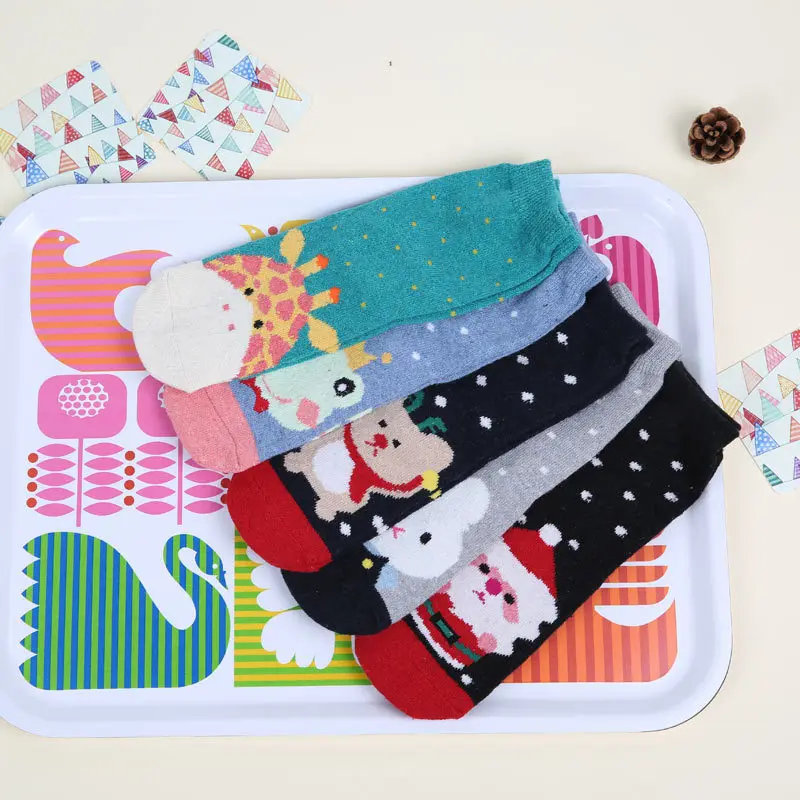 Casual Cartoon Print Women Socks Warm winter female Funny Happy Art Cute cartoon animals Pattern Cotton Sox 2017 new listing | Женская