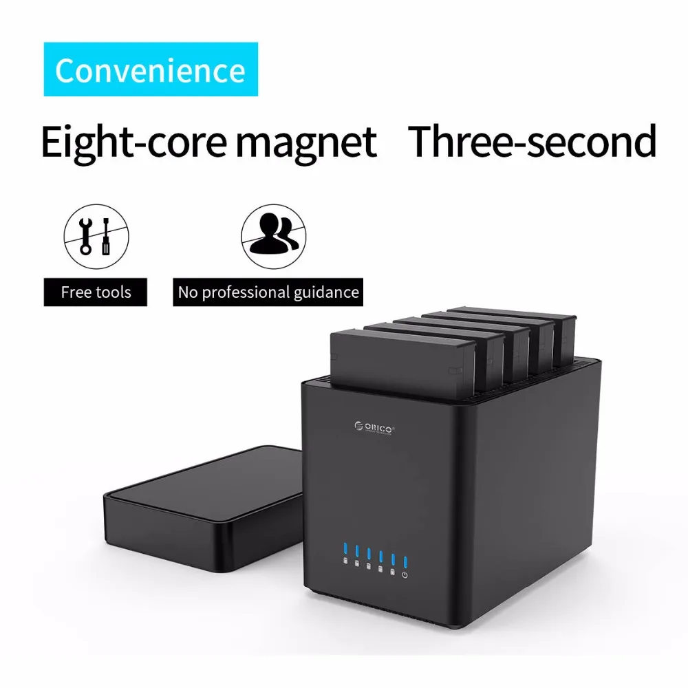 Корпус для жесткого диска ORICO DS Series 5 Bay 3 ''USB3.0 с USB на SATA чехол поддержкой UASP 12V6.5A