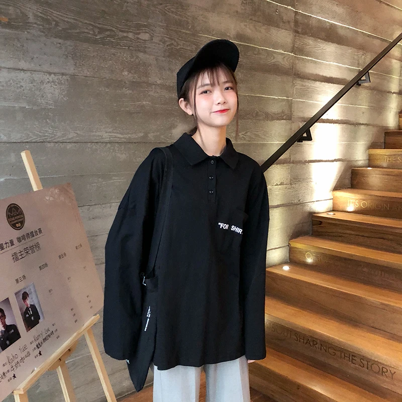 2 цвета Mihoshop Ulzzang Корейская женская модная одежда Весенняя с буквенным принтом