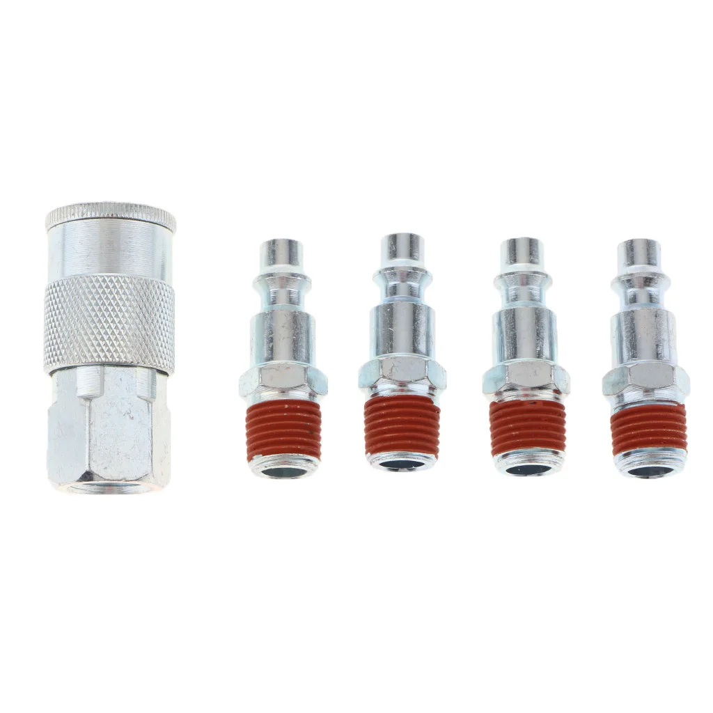 5 шт. фитинг для компрессора соединители быстросъемный 1/4 ''NPT| |