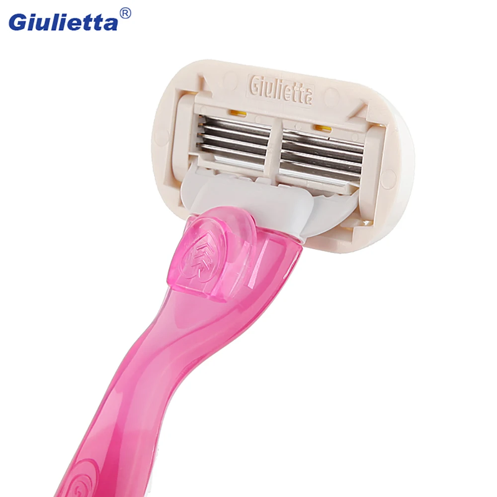Giulietta 3 шт. бритва + 1 ручные лезвия для бритвы женщин выделенные 4-слойные