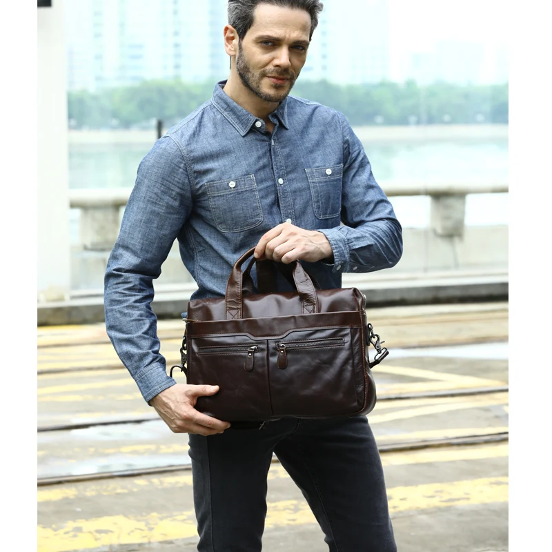 Сумка WESTAL мужская из натуральной кожи саквояж кросс боди мессенджер чемоданчик