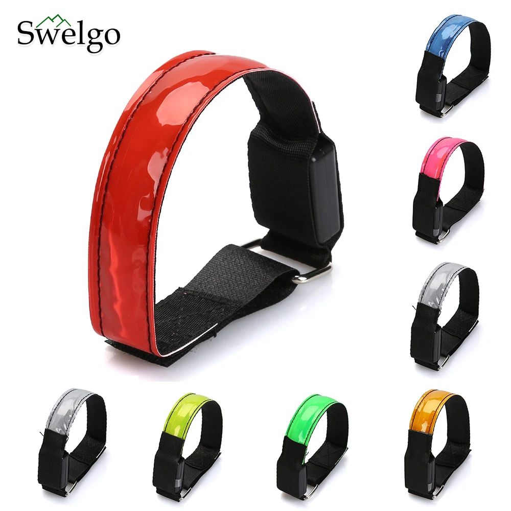 Led Arm Leg Warning Портативный Браслет для езды на велосипеде вечеринок светящийся
