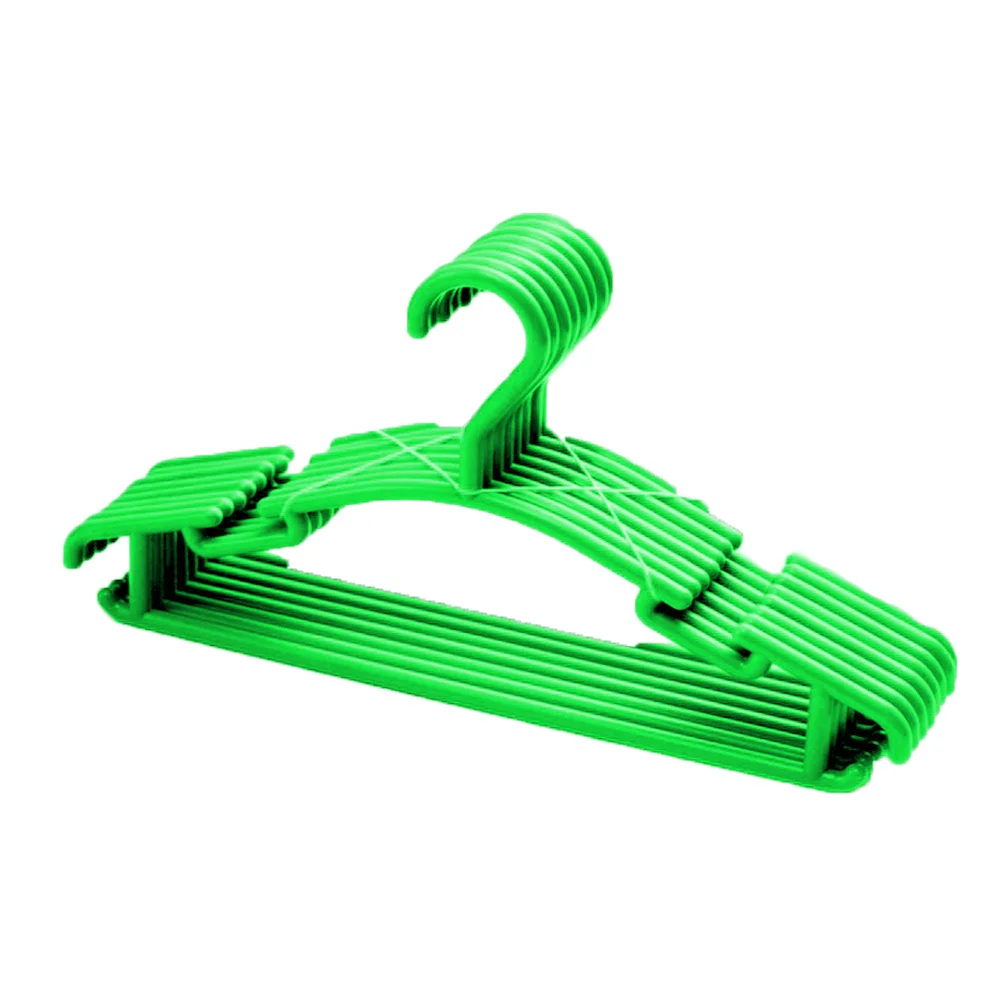 04 Liplasting 10pcs/lot Childrens Plastic Hangers Clothes Coat Trouser Bar Baby Toddler Kids 5 Colors Hook Household Organization - Цвет: 04