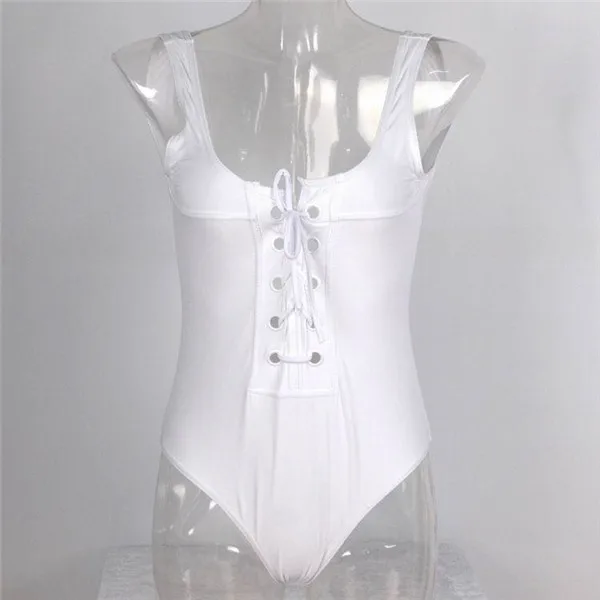 Пикантные Для женщин бинты боди Ползунки Bodycon квадратным вырезом без рукавов с