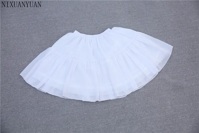 

2019 Ball Gown Underskirt Short Dress Cosplay Petticoat Chiffon Tow Bones Lolita Petticoat Ballet Rockabilly Crinoline