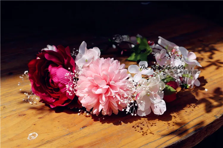 Для женщин леди диадема невесты моделирования цветочный венок гирлянда