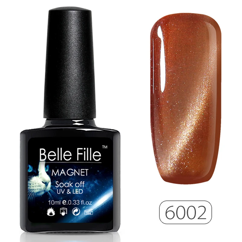 BELLE FILLE кошачий глаз УФ гель лак для ногтей розовый Лаки полу постоянный польский
