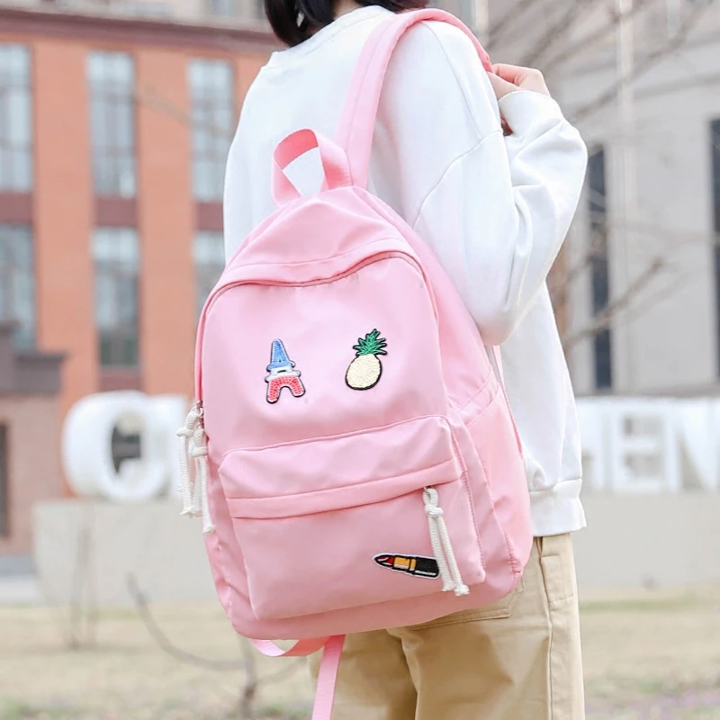 Новые повседневные женские рюкзаки холщовые сумки милый школьный рюкзак с