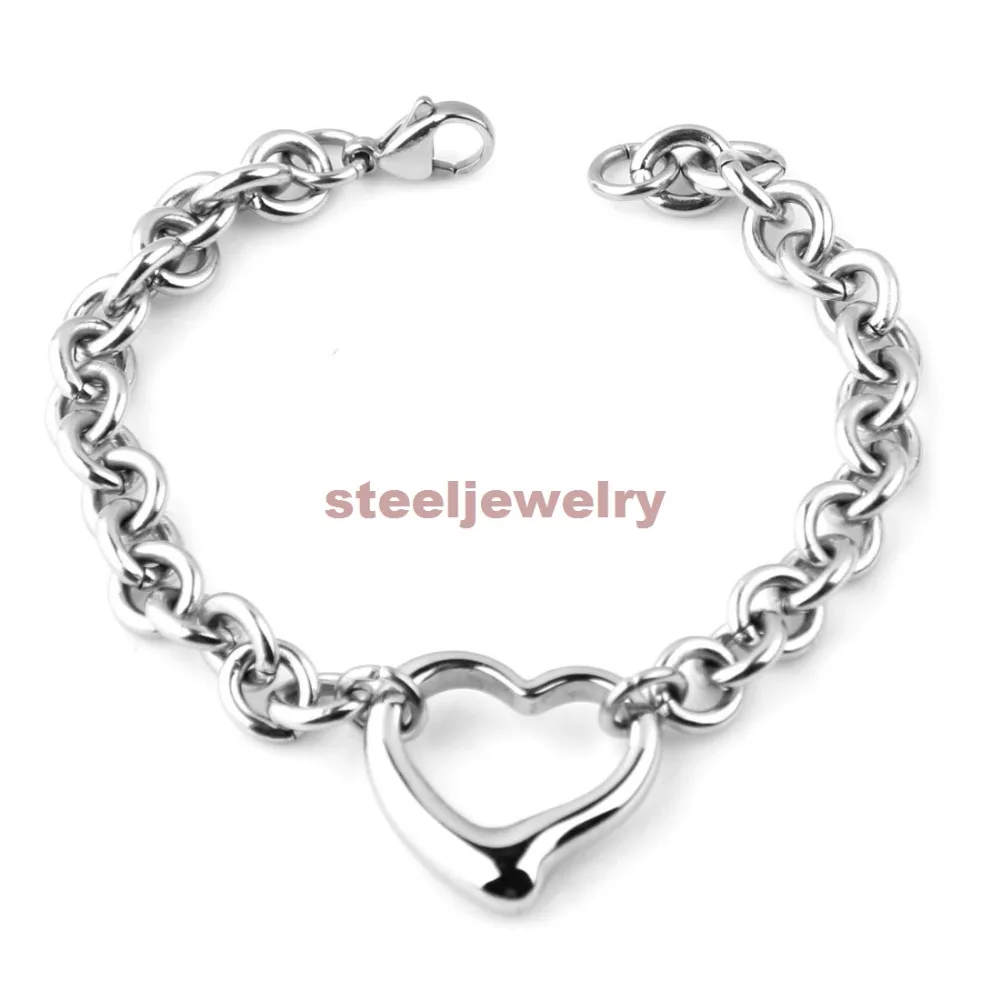 Женская цепочка из нержавеющей стали ожерелье браслет с полым сердцем 6 5 мм|necklace