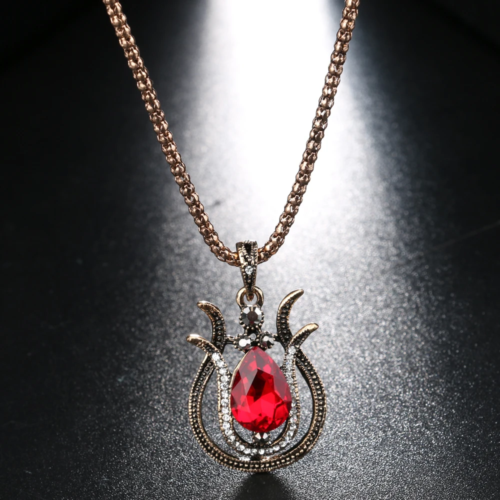 2017 богемные Ювелирные наборы из Дубая золотого цвета Тибетский сплав ожерелье с