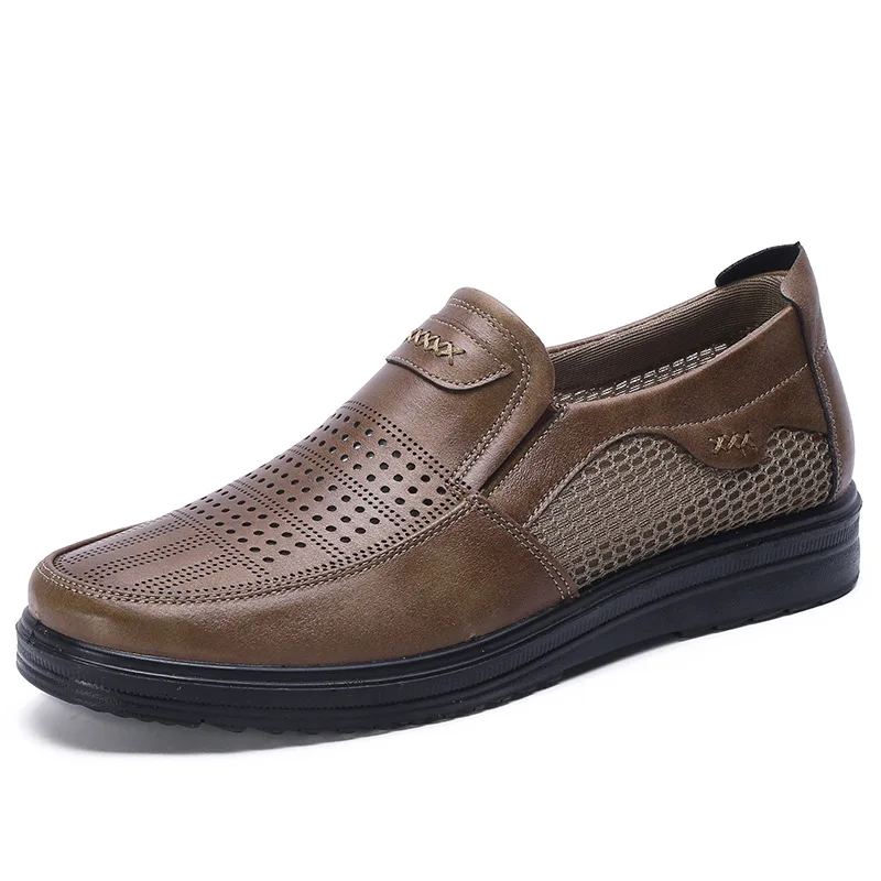 Size 38-48Comfortable Mens Casual Shoes mesh sandals Hot Sale Loafers Men Quality Leather Flats Moccasins | Обувь