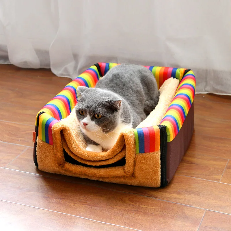 HEYPET Лежанка для питомца кошка котенок кровать Cama Para Cachorro Складная для маленьких собак кошек гнездо зимний теплый коврик для щенка
