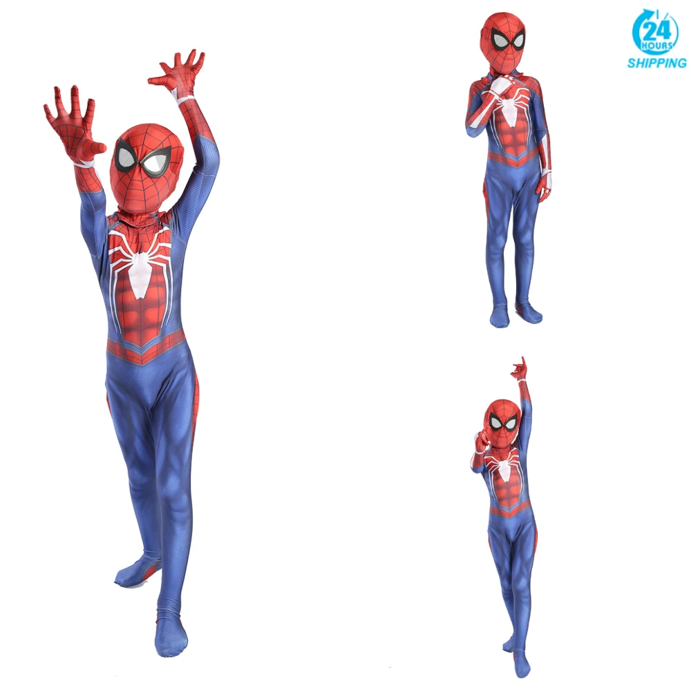 3D печать Insomniac игры человек-паук косплей костюм зентай Человек-паук супергерой